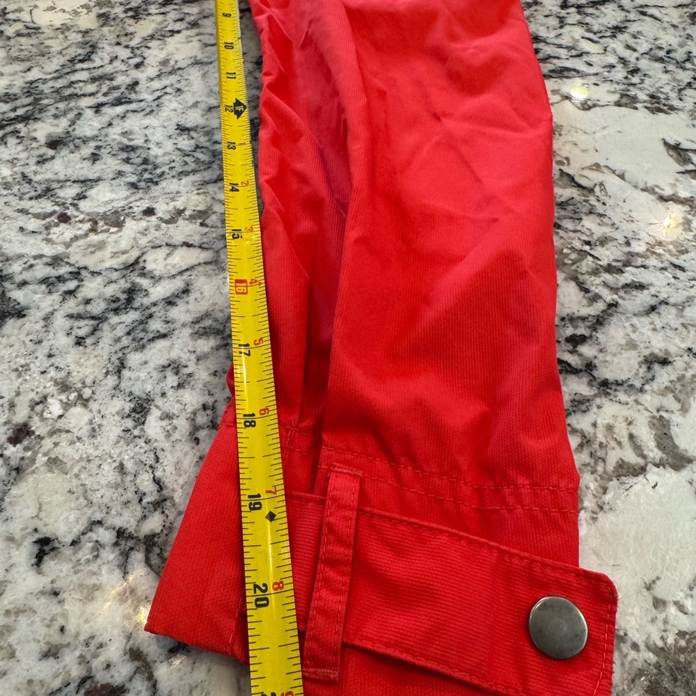 Columbia Omni-Shield Belted Hooded Rain Jacket Red Large - Picture 11 of 11